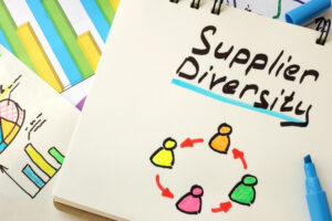 An image with the text supplier diversity and showcasing its effect on business